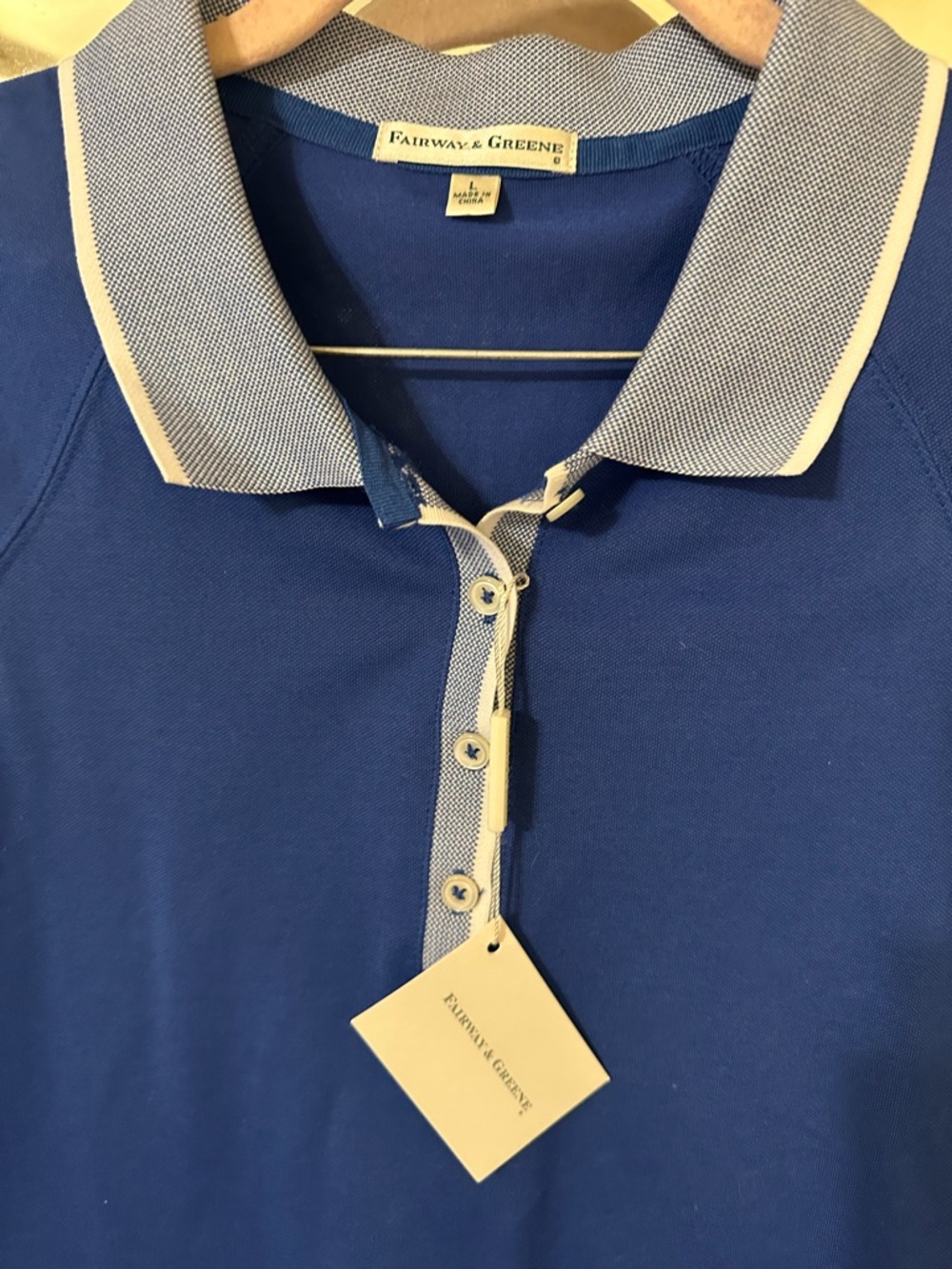 NEW Fairway & Greene Royal Blue Sleeveless Polo Elise L RETAIL $103 New w/ Tags